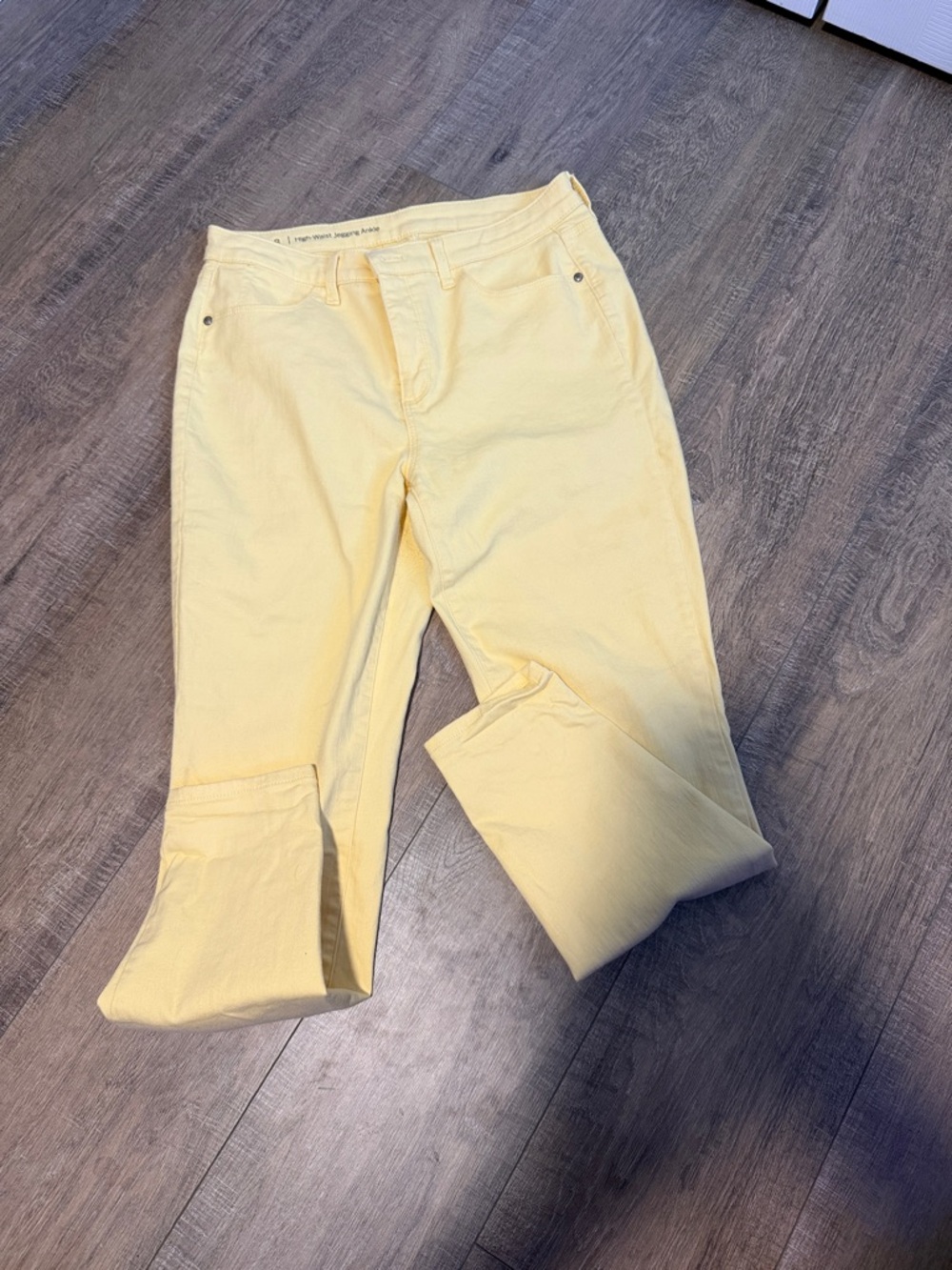 Talbots Pale Yellow Cropped Ankle Jeans